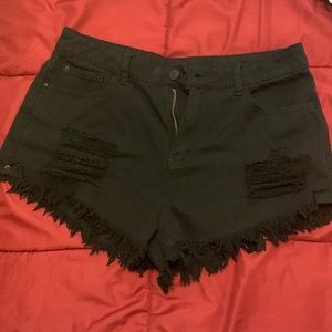 SHEIN Black Jean Shorts